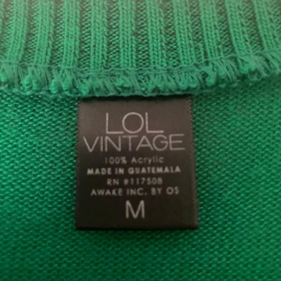 L.O.L Vintage Green Oh Deer Christmas Sweater-Size Medium - Picture 3 of 3